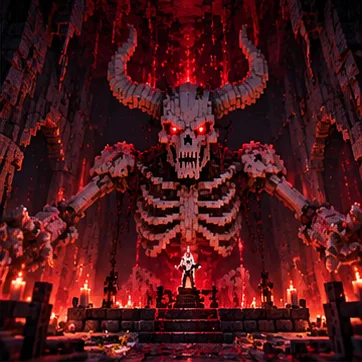 Born in Chaos Mod Bosses and Combat Tips – original Minecraft-inspired illustrative artwork